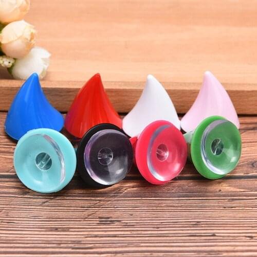 1PC Motorcycle Helmet Horns Plastic Silicone Suction Cup Soft Horn Decoration Headwear Rubber Horn Decoration Accessories