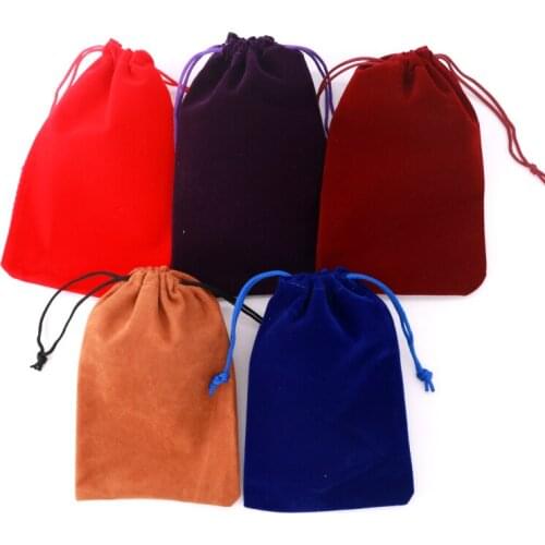 10Pcs 10*16cm Velvet Drawstring Pouch Bag with Jewelry Bag Christmas Wedding Gift Bags & Pouches With Velvet Bags Wholesale
