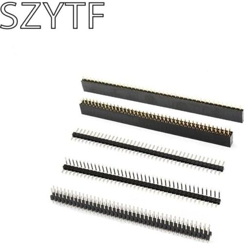 10pcs 2.54mm Male Female Set 40 Pin 1x40 Single Row 2.54 Breakable PCB