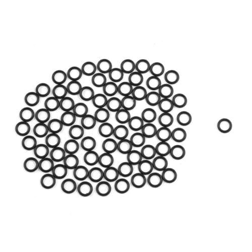 100 Pcs Automobile Sealing NBR O Rings Washers 6mmx4mmx1mm