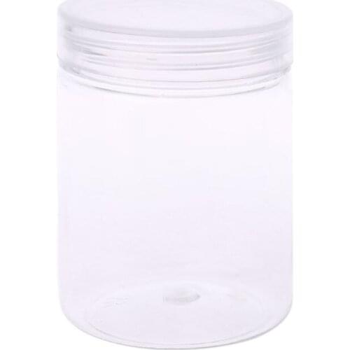 150ml Round Clear PET Container Jar Pot Bottle For DIY Slime Clay Makeup Cosmetic Cream Nail Box Square With Lid