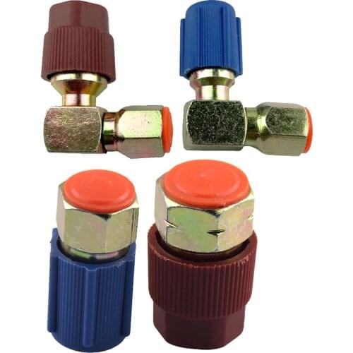 2 Pairs Auto Car A/C High & Low Side Coupler R12 To R134a Adapter Connector