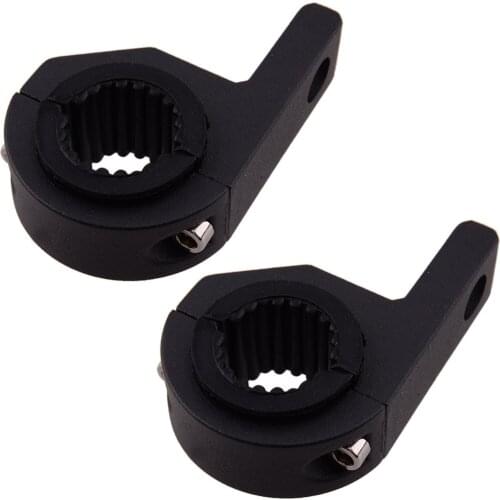 2Pcs Horizontal Bar Tube Clamp Spotlight Headlight Light Mounting Bracket Holder Black Accessories for Motorcycle Truck Boat
