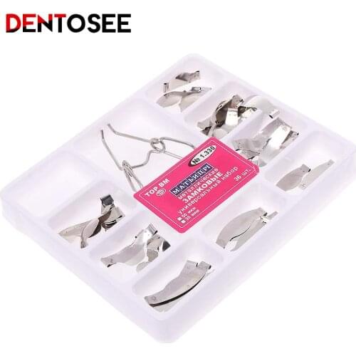 36 pcs/1set Dental Matrix with Springclip No.1.330 Sectional Contoured Metal Matrices Full kit Teeth Replacement Dentsit Tools