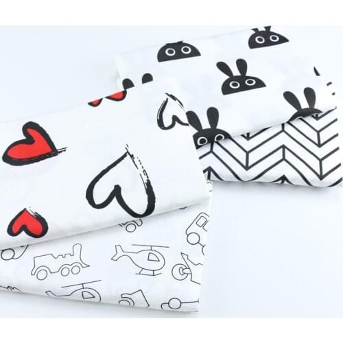 50cmx160cm printing Cartoon heart peach Twill Cotton Fabric DIY Childrens Wear Cloth Make Bedding Quilt Decoration Home 200g/m