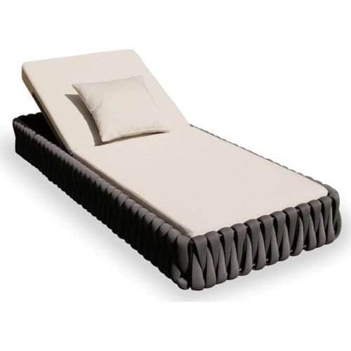 Freeshipping，Outdoor garden bed, hotel engineering bed, beach pool bed, woven bed Sunbed