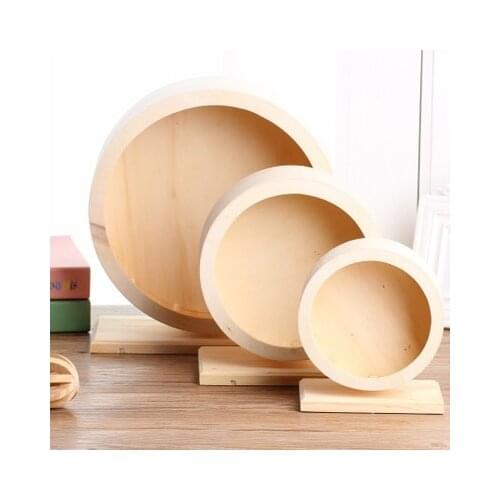 Solid Wood Silent Bracket Running Wheel Hamster Guinea Pig Guinea Pig Toy Runner Pet Exercise Fitness Toy Decorative Accessories