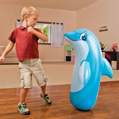 Boxing Punching Bag For Kids Tumbler Inflatable Toys Fun Inflatable Toy Boxing Game Wrestling Cartoon Outdoor Inflatable Toy