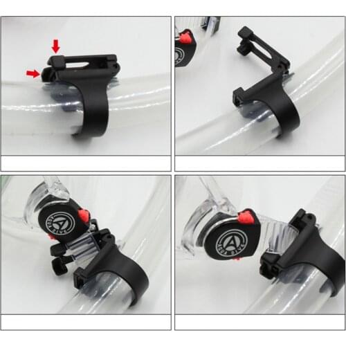 Snorkel Keeper Scuba Diving Snorkeling Breathing Tube Holder Retainer Clip Spare Parts Black Scuba Diving Snorkeling Equipment
