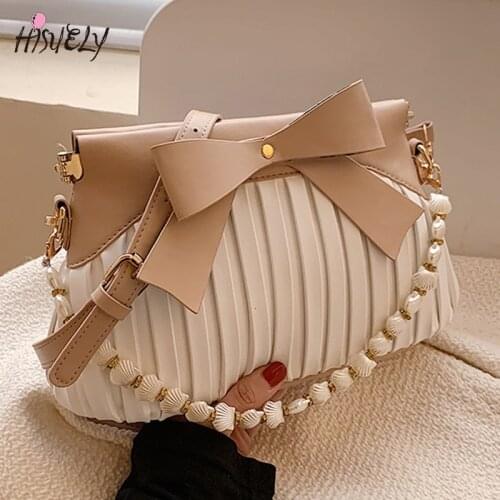 Elegant Bow Women Pu Leather Handbags Female Shoulder Crossbody Bags for Women Handbags High Quality Ladies Messenger Hand Bags