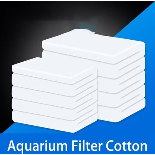Fish Tank Filter Cotton Encryption and Thickening Aquarium White Cotton High-permeability Purified Water Sponge Aquarium Filter