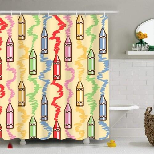 Geometric Element Patterns Shower Curtain with Hooks,3D Durable Waterproof Polyester Bath Curtain Bathroom Decor,180x180cm