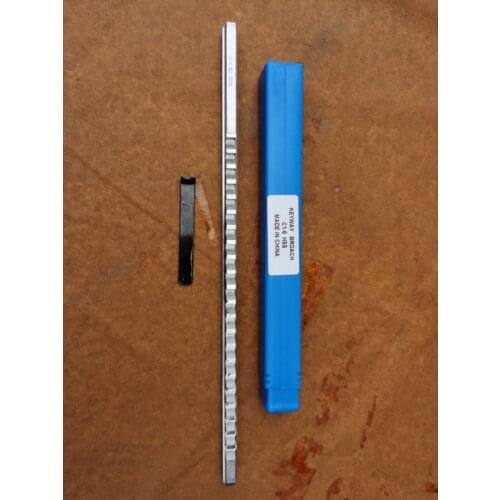 HSS 6mm C1 Push-Type Keyway Broach Metric Size HSS Keyway + Shim Cutting Tool for CNC Router Metalworking