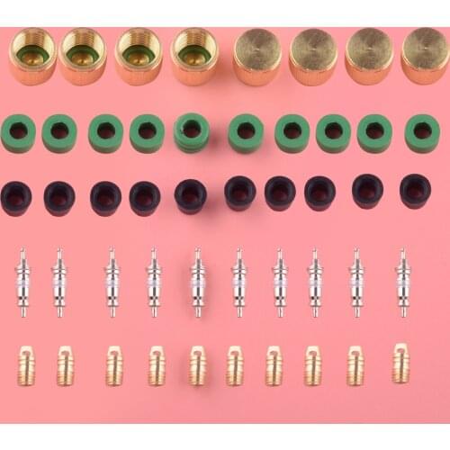 HVAC Refrigerant Charging Hose Core Repair Caps Kit With 1/4&3/8 Gasket