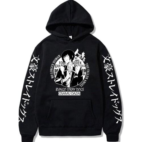 Cool Dazai Osamu Hoodie Bungo Stray Dogs Hoodies Pullover Casual Printing Hooded Streetswear Sweatshirt Men Women Unisex Top