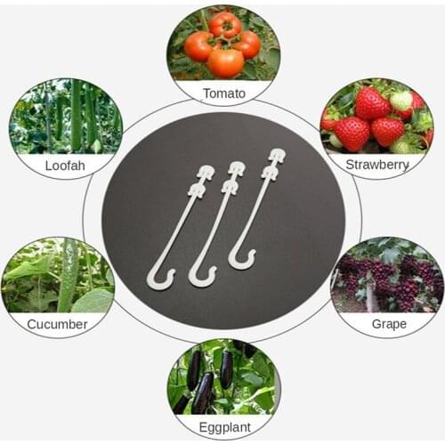 100PCS White Plant Ear Hooks Tomato Clips for Fruits Cherry Flower Vegetable Vines Supports Protection Tools Gardening Supplies