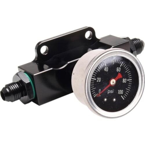 Motor Performance Universal Black Billet Aluminum Inline 6 AN AN6 Fuel Filter