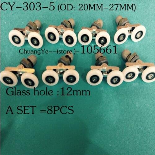 Set of 8 Shower Door Rollers Wheels Pulley Runners Roller