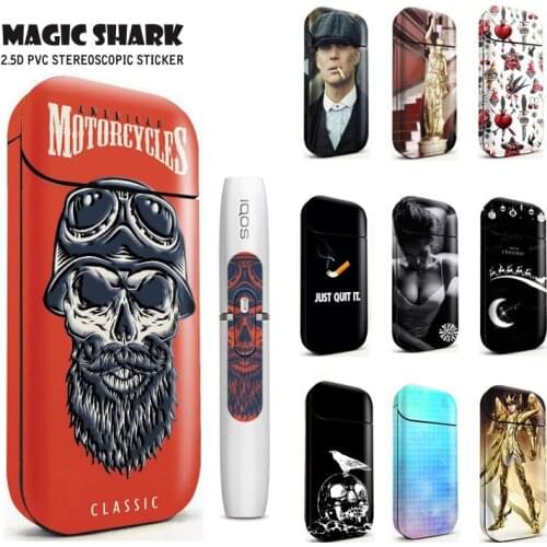 2021 New Camouflage Skull Leaf Moon Soft 3M PVC Sticker Cover Flim Skin for IQOS 2.4 Plus Case Protector