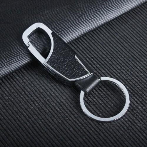 New Mens Metal High-end Car Leather Keychain Creative Car Standard Car Accessories Keychain Gifts Customized Gifts