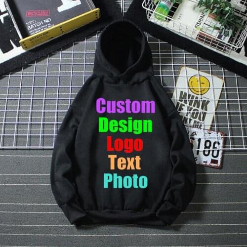 Autumn and winter plus velvet European and American custom solid color Hoodia class clothes kindergarten activity clothes print