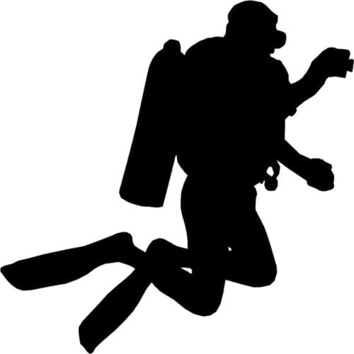 12.5*12.5CM Wonderful Ocean Travel Stickers Scuba Diving Car Stickers Vinyl Surface C7-0021