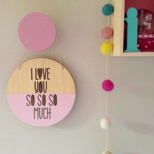 POP ITEM! Nordic Decoration Round Wooden Chip Wall Hanging Ornaments Kids Room Children Bedroom Home Decor Photo Prop