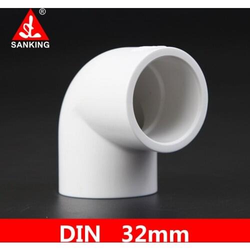 Sanking UPVC 32mm 90 Degree Elbow PVC Waterproof Pipe Aquarium Adapter Water Tank Water Pipe Elbow Joints