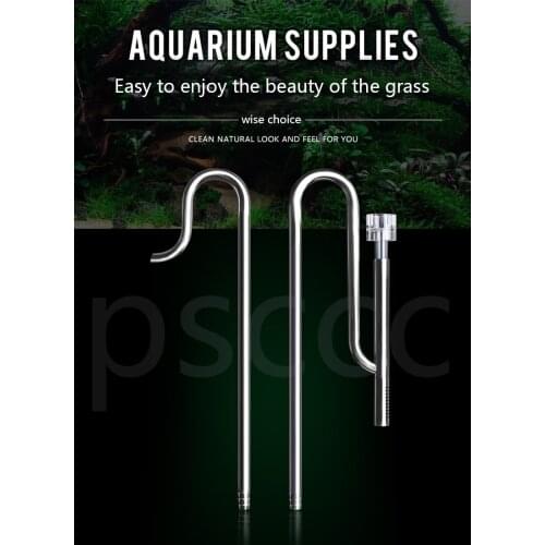 Stainless Steel ADA Style Inflow Outflow Lily Water Pipe Surface Oil-film skimmer Aquarium Filter 12/16mm Tube Hose Canister Set