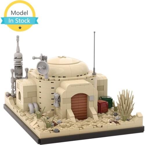 MOC Space Wars Owen Lars' Home on Tatooine Building Blocks Desert Palace Military Base Bricks Children Toy Birthday Gifts