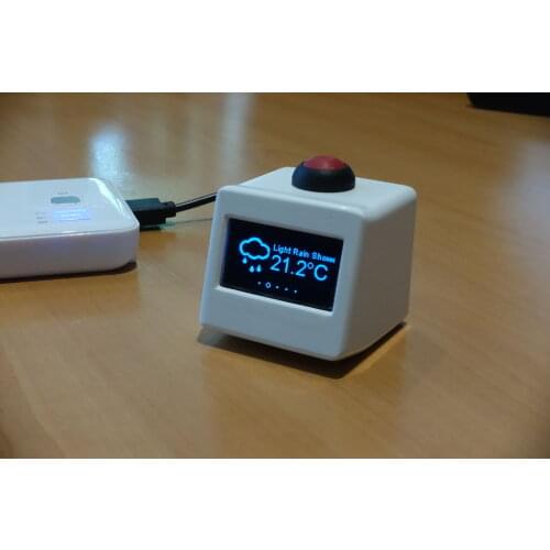 WiFi Smart Weather Forecast/electronic Clock/temperature and Humidity Weather Station Clock/bedside Smart Clock /OLED