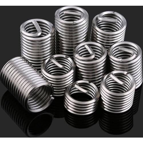 5Pcs Thread Repair Wire Thread Insert M8 M10 M12 M14 M16 304 Stainless Steel Wire Screw Sleeve Thread Repair Inserts