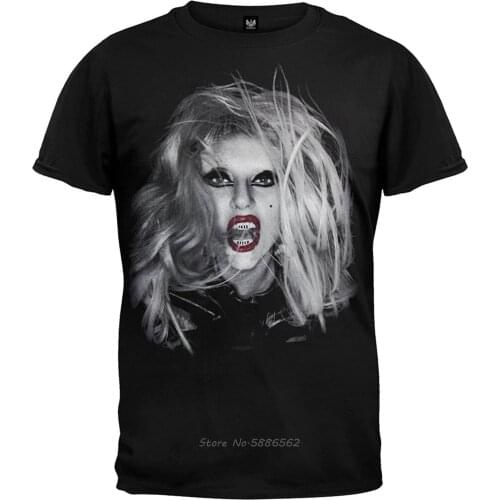 Lady Gaga - Free Bitch Born This Way Ball Tour T-Shirt O-Neck T-Shirt Leisure T-Shirt Mens Cotton T-shirt Printed T Shirt