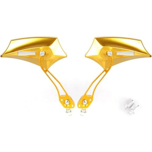 1pair Motorcycle Rearview Mirror 8mm 10mm Moped Handlebar Motorbike Side Mirrors