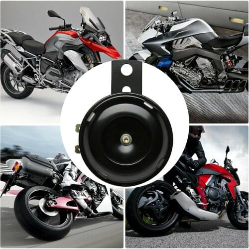 1x Motorcycle Horn Accessory Automobile Motorbike Spare Part Black