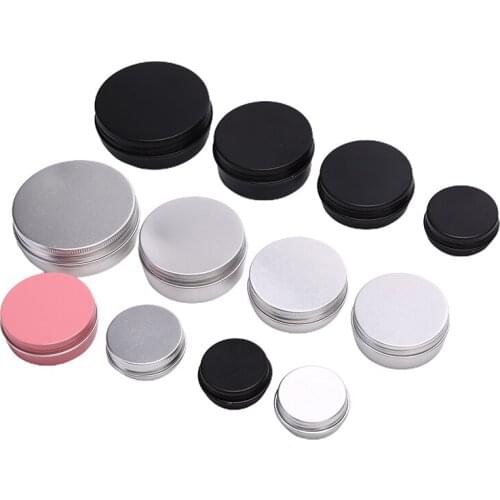 1pcs Round Mini Tin Storage Box Empty Pot Refillable Bottle Container Candy Jars 5/ 10/15//20/30/50/60g