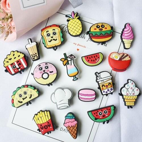 1pcs Personalized Detachable Food Shoe Buckle for Jibz DIY Accessories