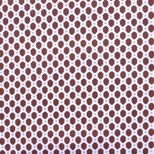 1 yard Cotton Twill Fabric for sewing pathwork, cloth, bedding - Dot (chocolate) (width=160cm)