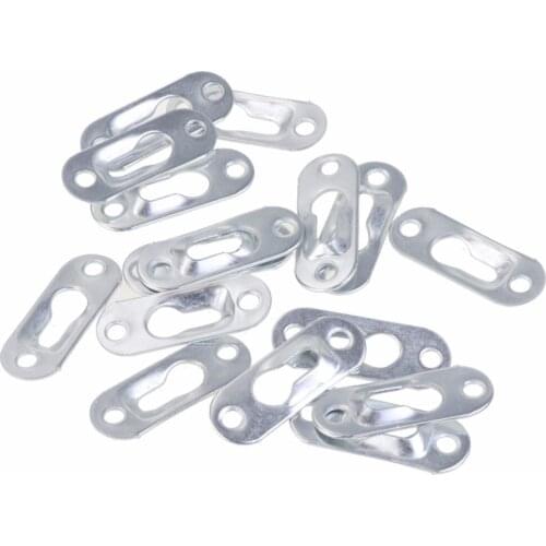 20pcs/Lot Metal Keyhole Hanger Fasteners for Picture Frames Mirrors Cabinet
