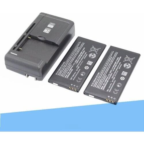 2x 2500mAh BV-T5C Battery + Charger for Microsoft Nokia Lumia 640 Battery RM-1109 RM-1113 RM-1072 BV T5C 1113 1073 Dual 1077