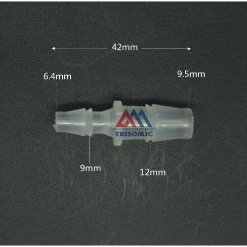 9.5mm*6.4mm Straight Reducing Connector Plastic Fitting Barbed Reducing Connector