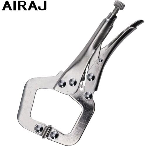 AIRAJ 2021 New Locking Pliers Welding Tools Carbon Steel Pliers Industry Round Mouth Vise High Torque Fixed Clamping Hand Tools