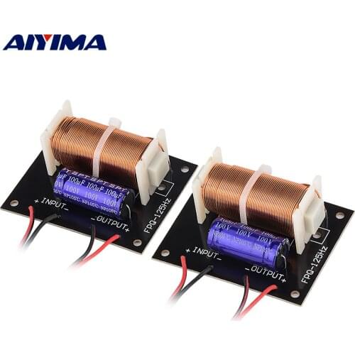 AIYIMA 2PCS 300W Audio Subwoofer Speaker Crossover 125Hz Woofer Dedicated Frequency Divider For 5-12 inch Bass loudSpeaker DIY