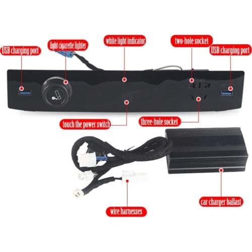 Rear USB Fast Charge Car Charger Armrest Box Plug Charging Accessories For Toyota Land Cruiser 200 2016 2017 2018 2019 2020