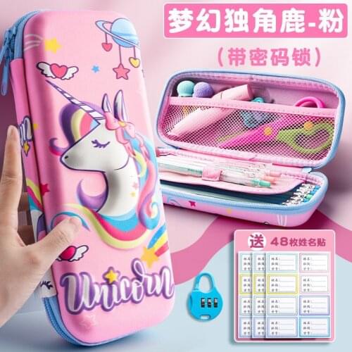 Llarge Capacity 3d Cartoon Unicorn Pen Holder , Ins Hot Pencil Box , Pencil Case , Large-capacity Stationery , Brush Storage Box