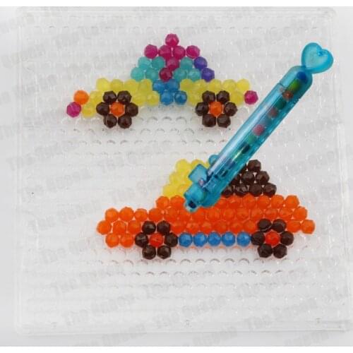 Hot Sell! Beads Pen Toys Sticky DIY Magic Beads Fuse Perler Beads Jigsaw Puzzle Water Beadbond Childrens Educational Toys Tools