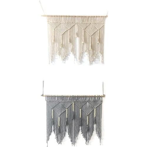 Hot YO-Macrame Wall Hanging Handwoven Bohemian Cotton Rope Boho Tapestry Home Decor