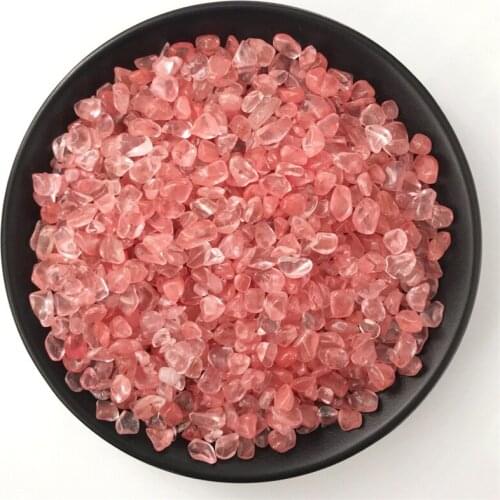 Artificial watermelon crystal red melting gravel fish tank vase flower pot decoration Feng Shui energy degaussing