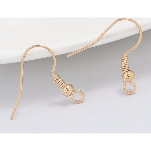 10pcs Real Gold Plated Copper Wire DIY Jewelry Findings Accessories No Fade Clasps Earring Base Earring Hooks for Pendant Charms