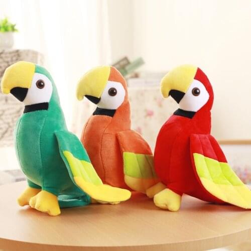 Lovely cartoon parrot plush toy colourful parrot soft doll baby toy birthday gift h2319